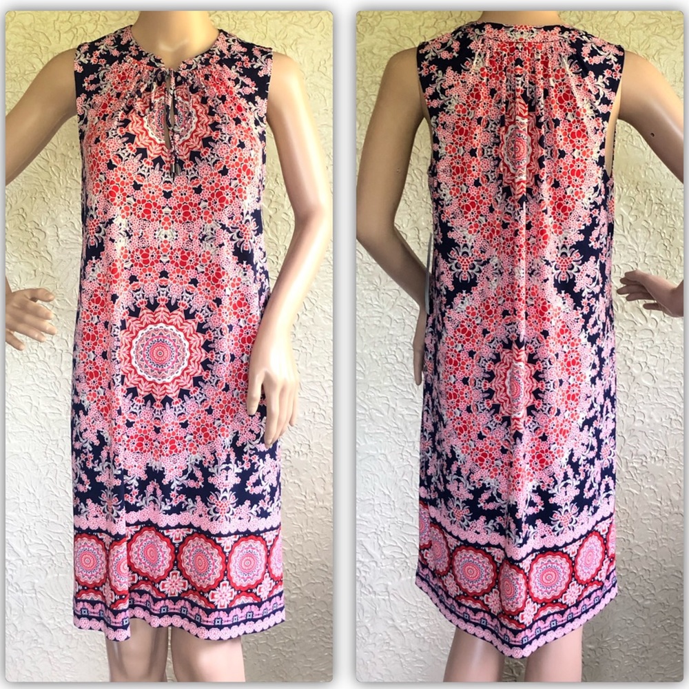 London Times Women’s Navy Red Dress Size 6
